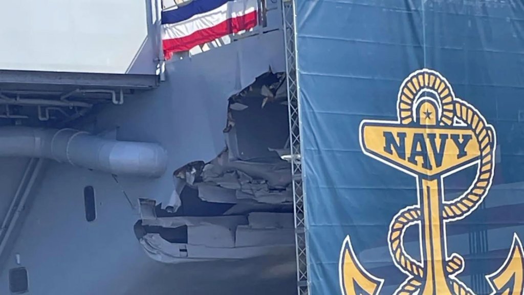 The Navy explained why damage was still seen on the USS Harry Truman months after a collision at sea.